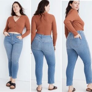Madewell NEW Plus Stovepipe Jeans in Euclid Wash NWT 26 W 26W